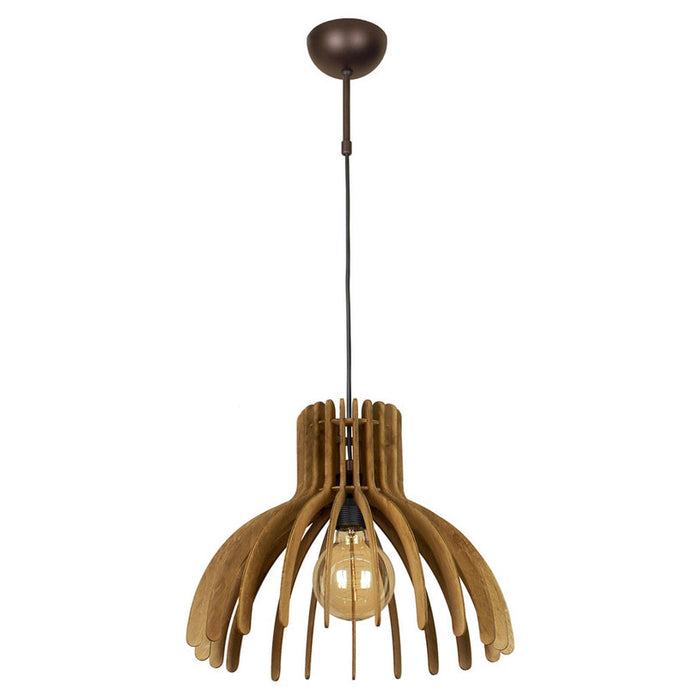 PENDANT ANEMONE E27 60W WALNUT LIGHTSTYLE