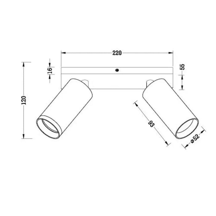 LINEAR SPOT 2XGU10 WHITE VIVALUX LUX - Спотове<<<Вътрешно осветление<<<Мебели и