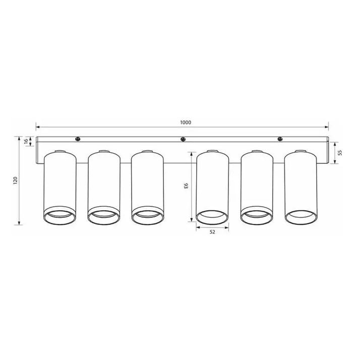 LINEAR SPOT 6XGU10 IP20 WHITE VIVALUX LUX - Спотове<<<Вътрешно осветление<<<Мебели и