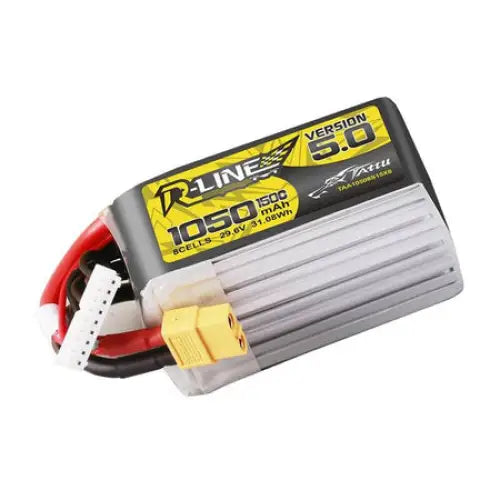 Lipo Tattu R-Line Version 5.0 1050mAh 29.6V 8S 150C battery with XT60 connector - Lithium and NiMH<<<Batteries<<<RC