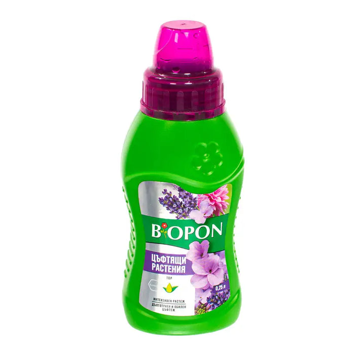 LIQUID FERTILIZER FOR FLOWERING PLANTS 0.25L BIOPON - Торове<<<Торове почви и тревни смески<<<Градина<<<Praktiker