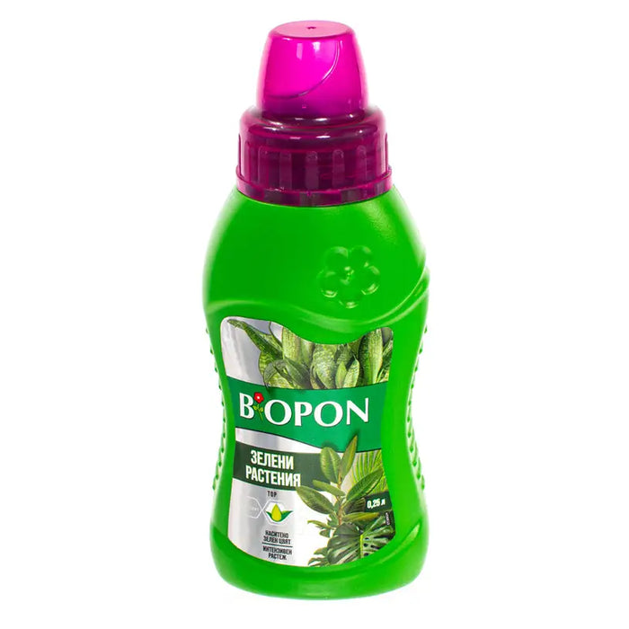 LIQUID FERTILIZER FOR GREEN PLANTS 0.25L BIOPON - Торове<<<Торове почви и тревни смески<<<Градина<<<Praktiker