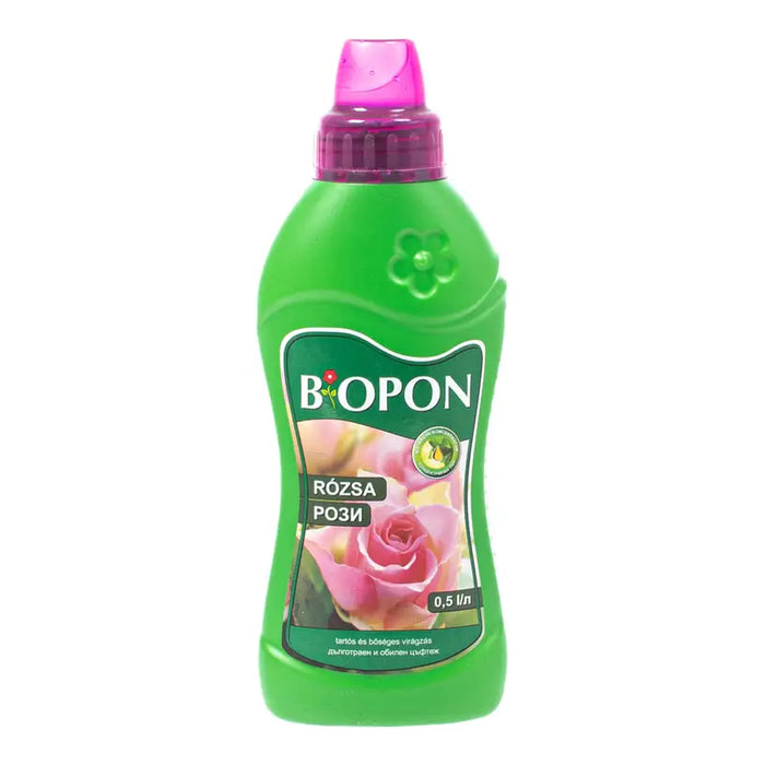 LIQUID FERTILIZER FOR ROSES 0.5L BIOPON - Торове<<<Торове почви и тревни смески<<<Градина<<<Praktiker
