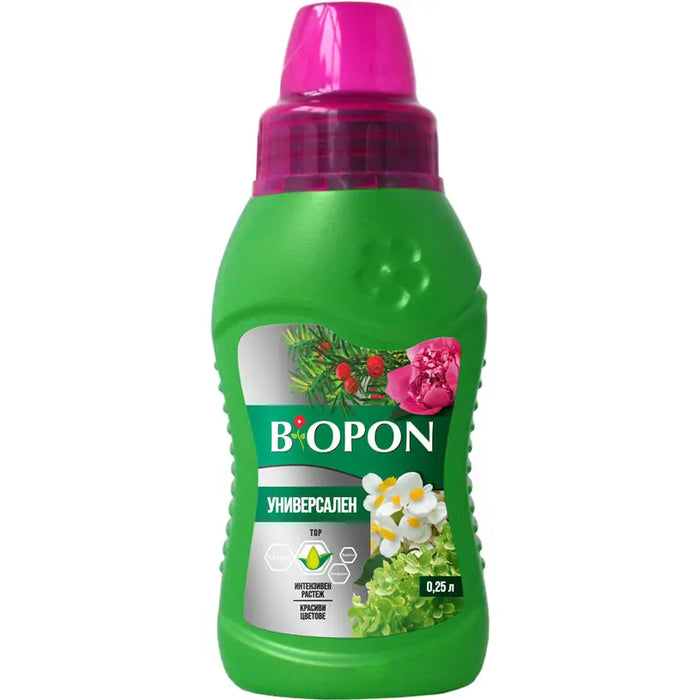 LIQUID FERTILIZER UNIVERSAL 0.25L BIOPON - Торове<<<Торове почви и тревни смески<<<Градина<<<Praktiker