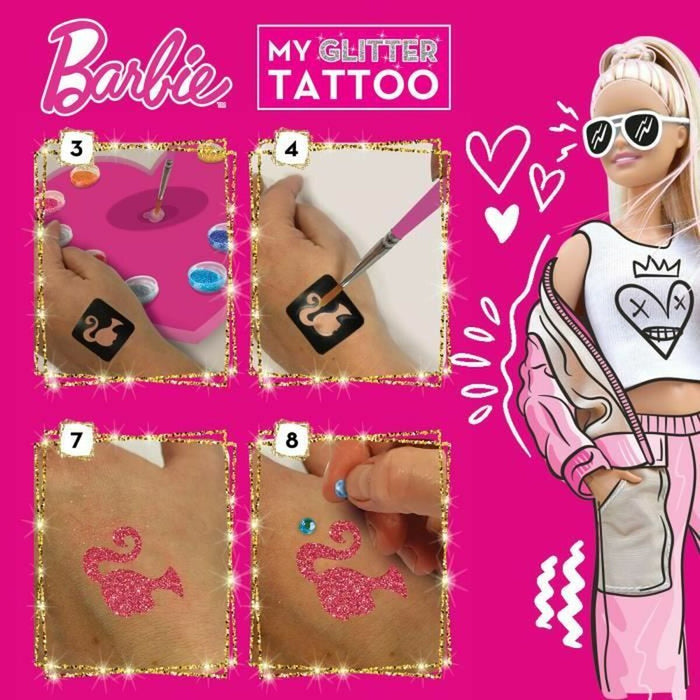 Temporary Tattoos Lisciani Giochi My Glitter Tatoo Glitter 20 Pieces