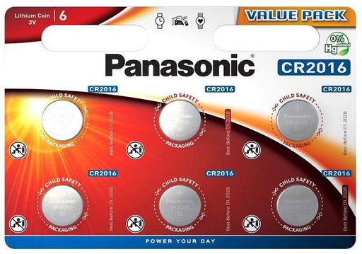 Lithium button battery PANASONIC CR2016 3V 6 pcs. in a blister /price for 6 pcs./ - Батерии<<<Батерии и зарядни