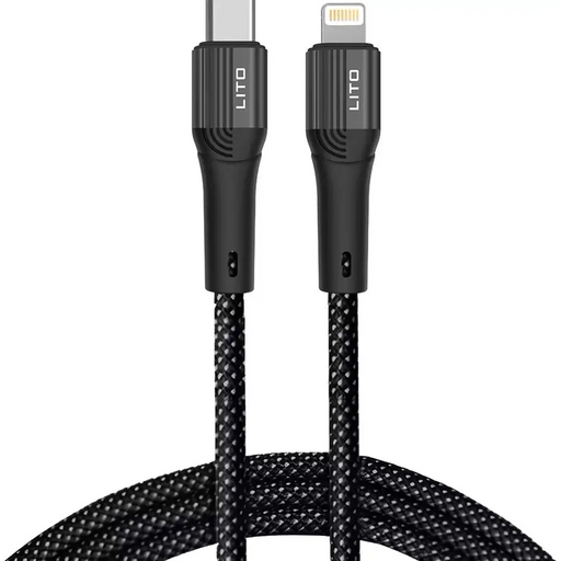 Lito Data cable Type-C Fast charging 60W 1m Black - Кабели<<<Кабели и адаптери<<<Аксесоари<<<MediaTrade