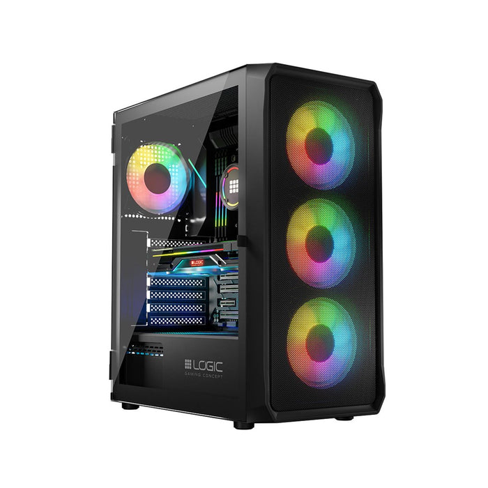 Logic PORTOS ARGB MINIDI USB 3.0 Case Black