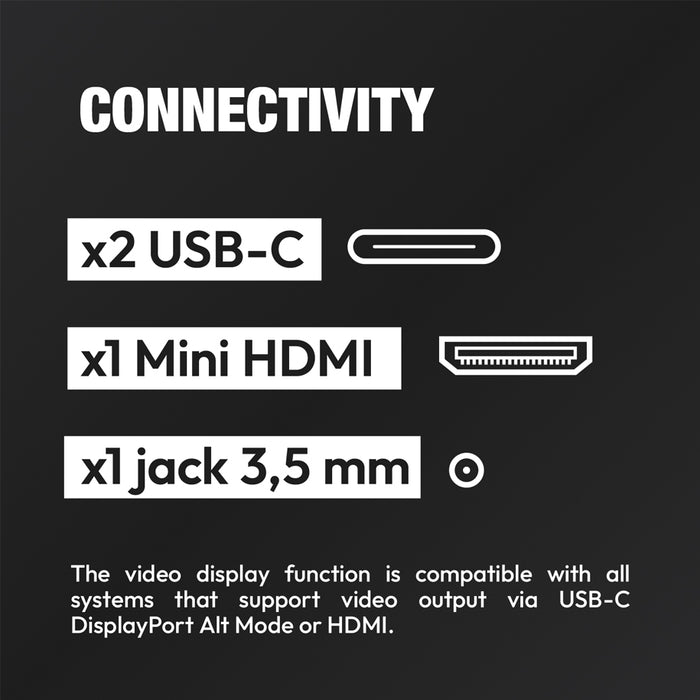 Portable Monitor with USB-C power supply LOGICOM NOMAD DISPLAY