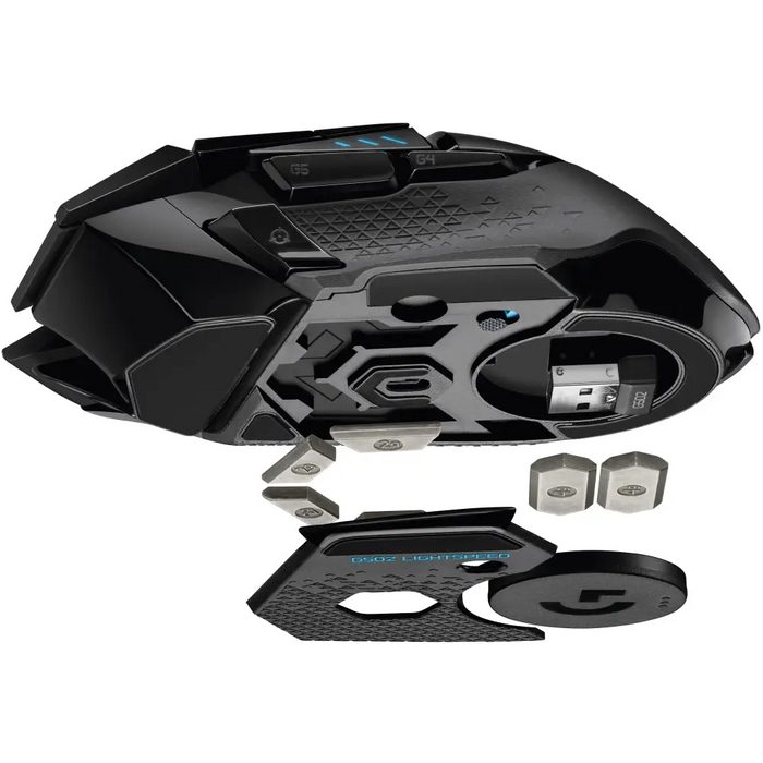 Logitech G502 Wireless Mouse Lightsync RGB Lightspeed Wireless HERO 25K DPI Sensor 400 IPS 4x2g + 2x4g Optional Weights
