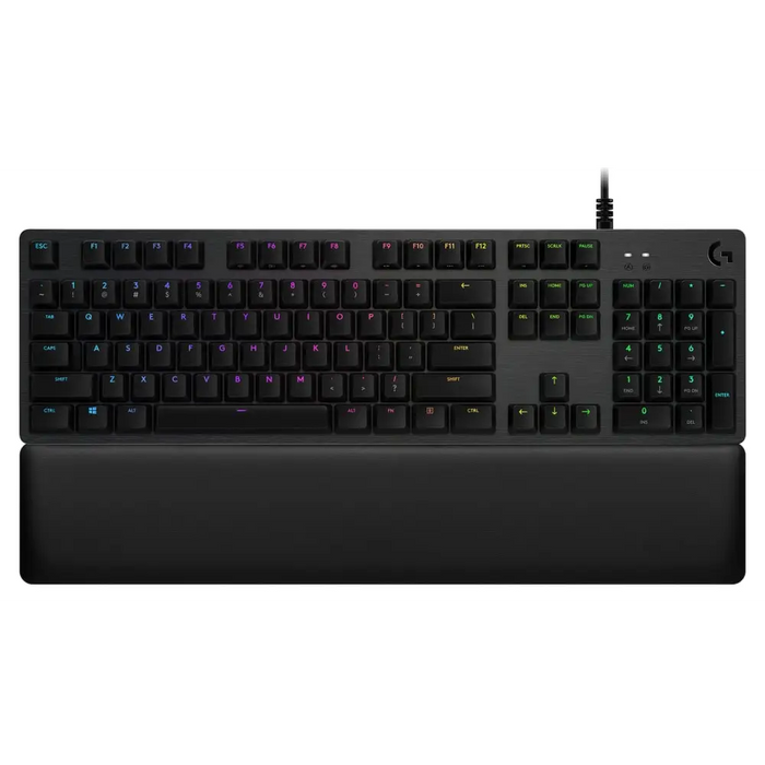 Logitech G513 Keyboard GX Brown Tactile Lightsync RGB USB Passthrough Data/Power Alumium Alloy Game Mode Memory Foam