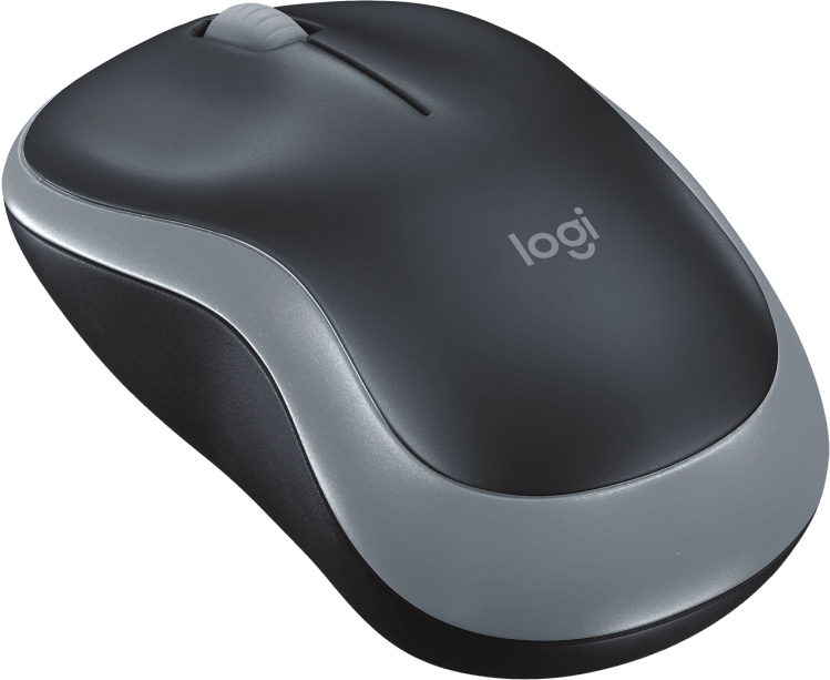 Wireless optical mouse LOGITECH M185, USB, Gray/Black