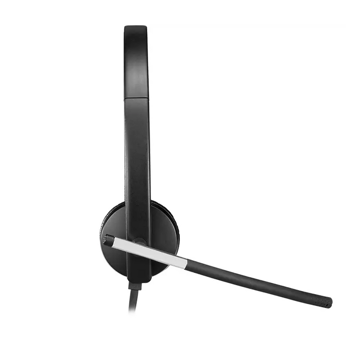 Logitech USB Headset H650e Stereo Flexible Mic In-line Controls Echo Cancellation Noise-cancelling USB - Conference