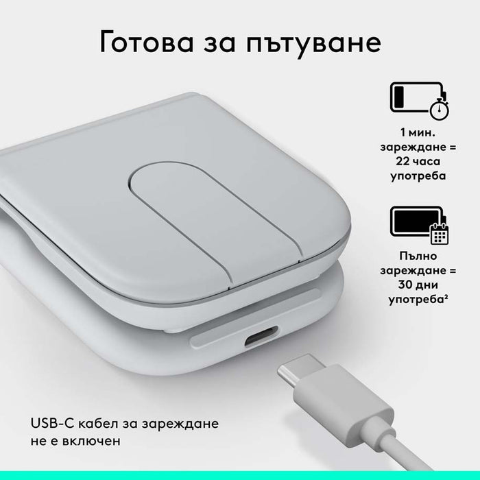 Mouse LOGITECH MOBI FOLD White 910-007631
