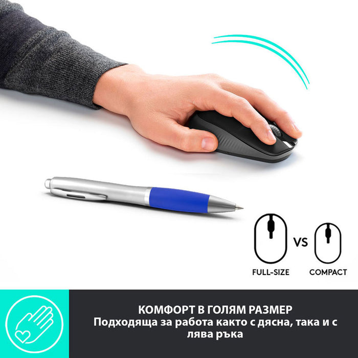 LOGITECH M190 Full-Size Wireless Optical Mouse