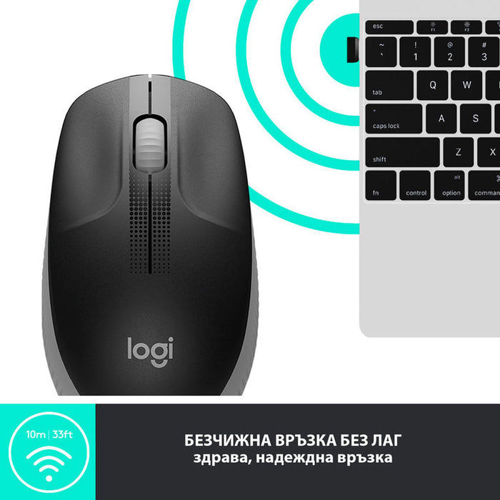LOGITECH M190 Full-Size Wireless Optical Mouse