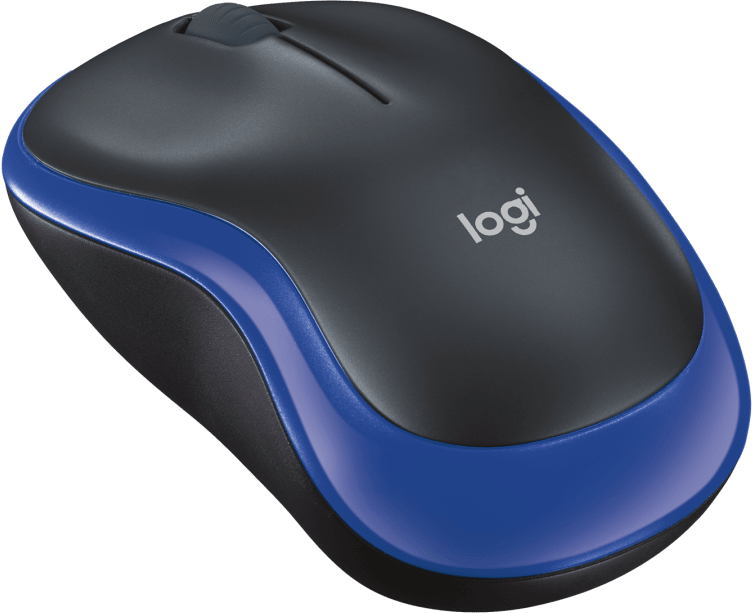 Wireless optical mouse LOGITECH M185, USB, Blue/Black
