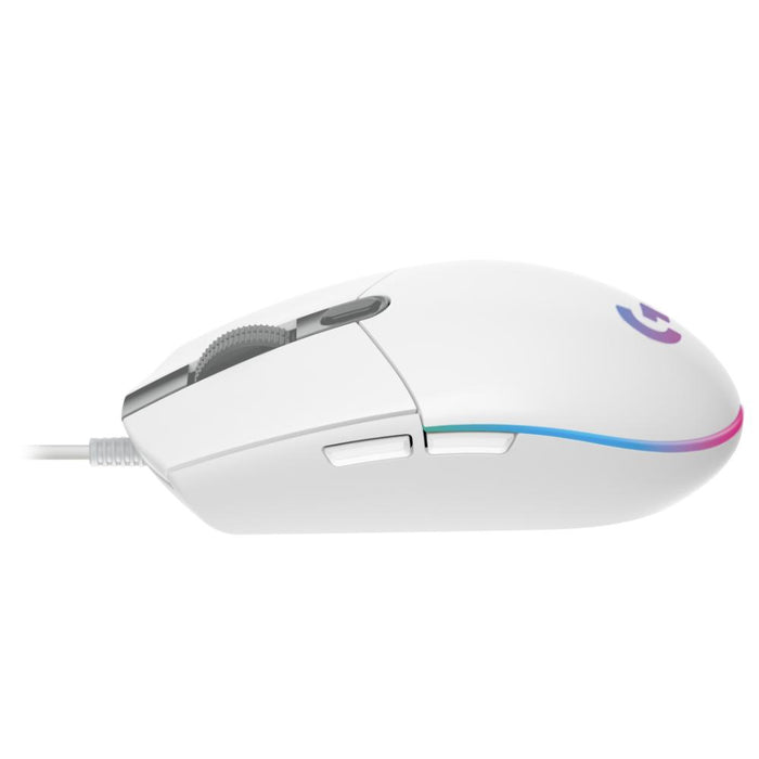 Logitech G102 LightSync Gaming Mouse, RGB, Optical, Wired, USB, White