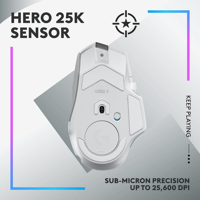 Logitech G502 X Plus White Lightsync RGB Gaming Mouse