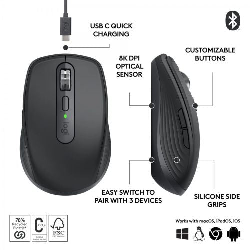Wireless laser mouse LOGITECH MX Anywhere 3S