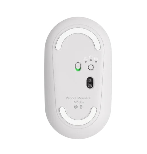 Logitech Pebble Mouse 2 M350s - TONAL WHITE - BT - N/A - EMEA-808 - DONGLELESS