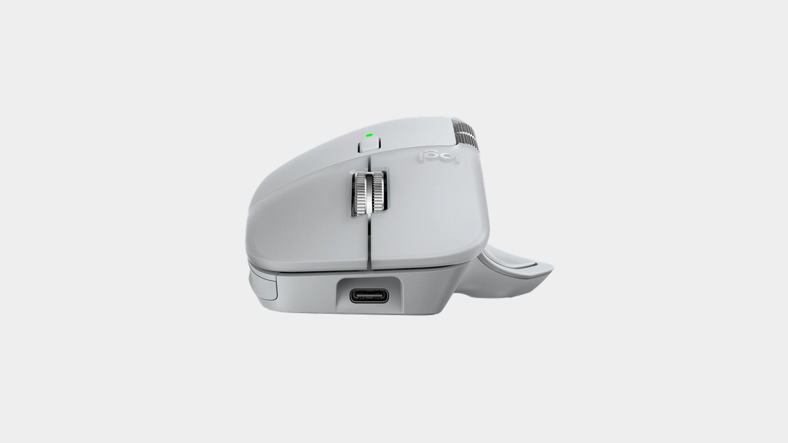 Wireless laser mouse LOGITECH MX MASTER 4 Pale Gray