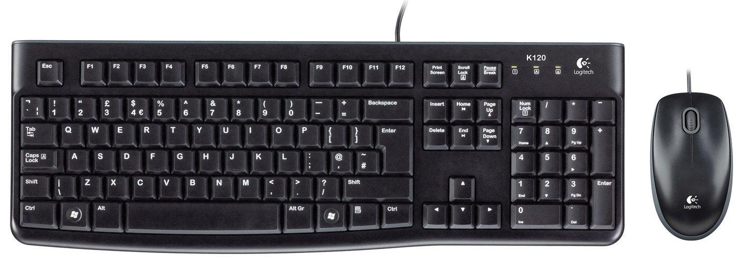 Logitech MK120 keyboard and mouse set, Black