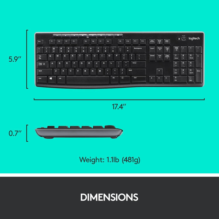 Logitech MK270 wireless keyboard and mouse set