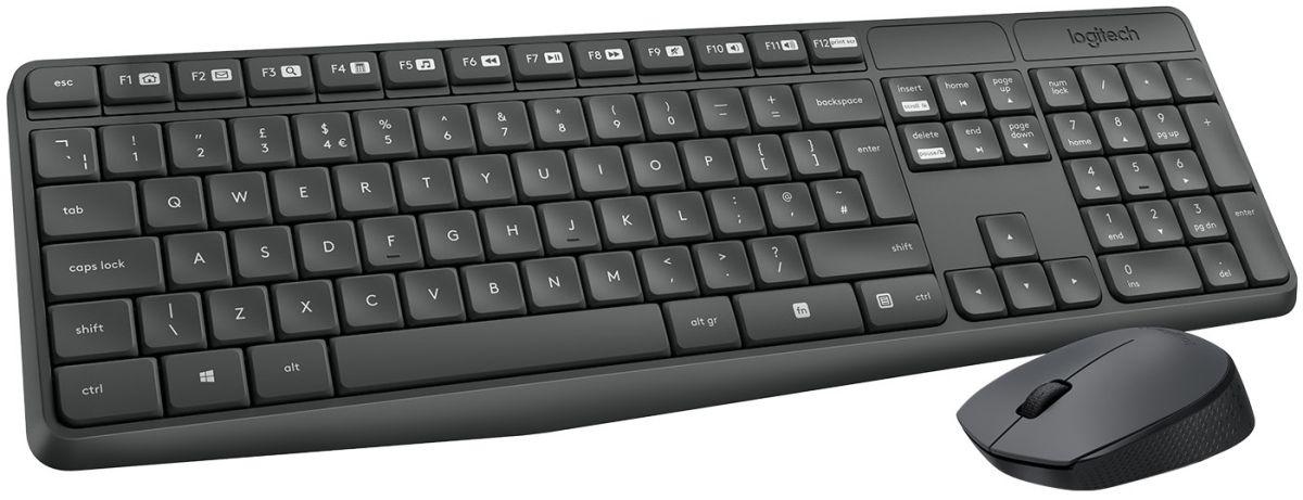 Logitech MK235 wireless keyboard and mouse set, Black