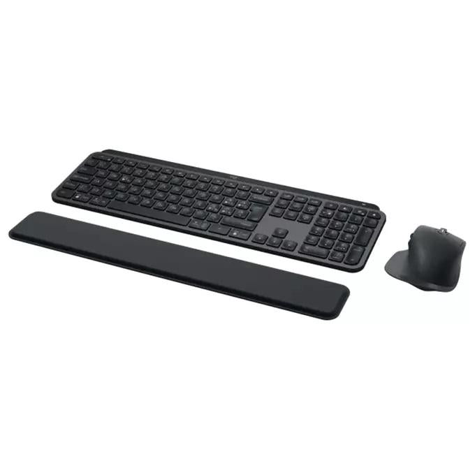 Logitech MX Keys S Combo Keyboard and Mouse Set, Wrist Rest, Black