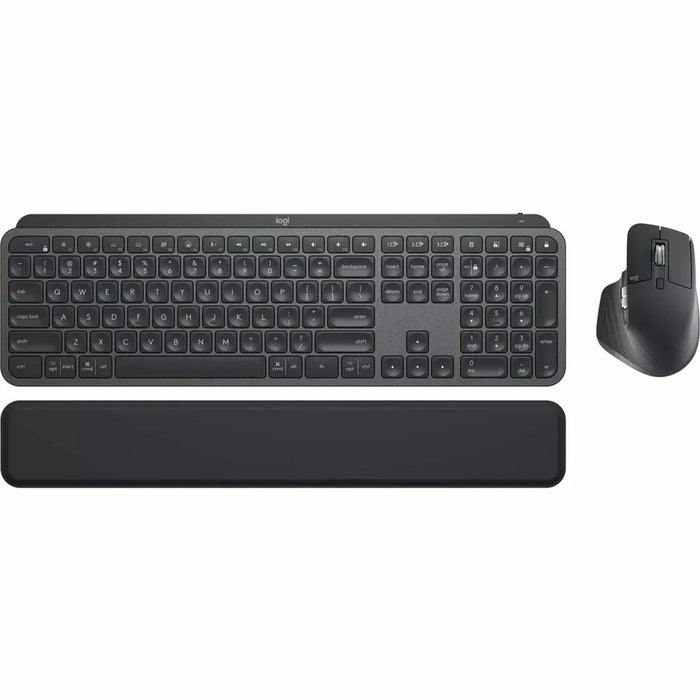 Logitech MX Keys S Combo Keyboard and Mouse Set, Wrist Rest, Black