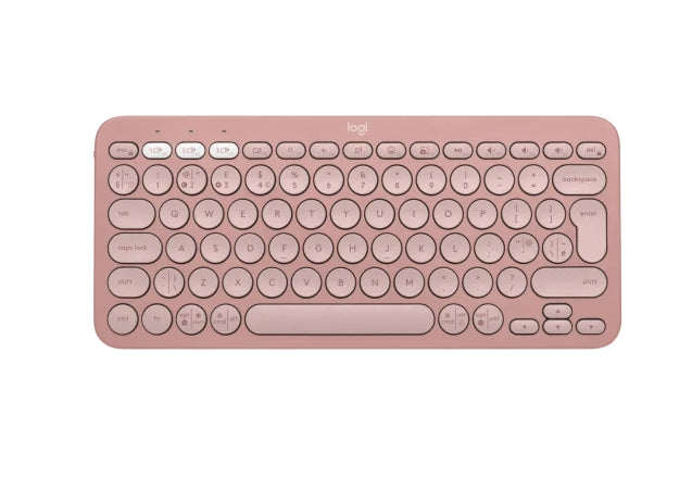Logitech Pebble Keys 2 K380s - TONAL ROSE - US INT'L - BT - N/A - INTNL-973 - UNIVERSAL