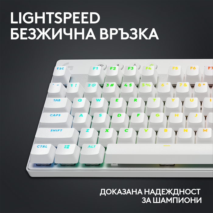 Logitech G Pro X TKL White - Tactile Mechanical Gaming Keyboard