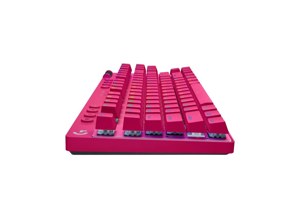 Logitech G Pro X TKL Lightspeed Tactile Switch Mechanical Gaming Keyboard, Magenta