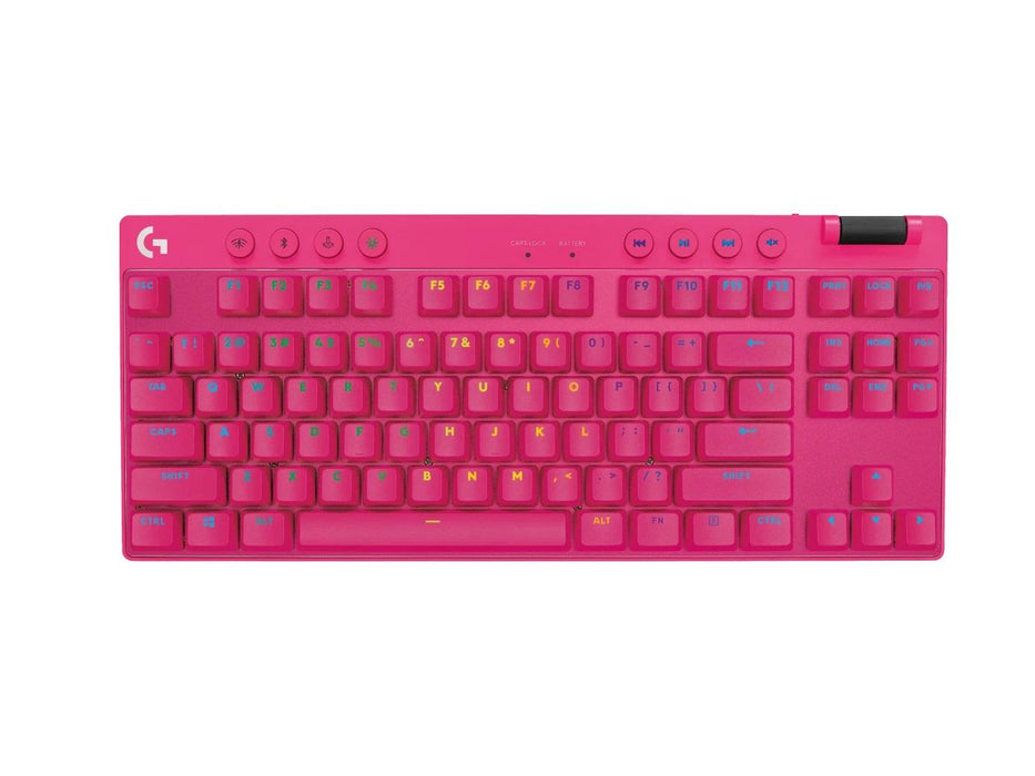 Logitech G Pro X TKL Lightspeed Tactile Switch Mechanical Gaming Keyboard, Magenta