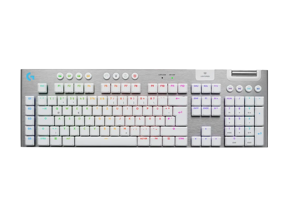 Logitech G915X White Lightspeed Wireless Gaming Mechanical Keyboard - GL Tactile Switch