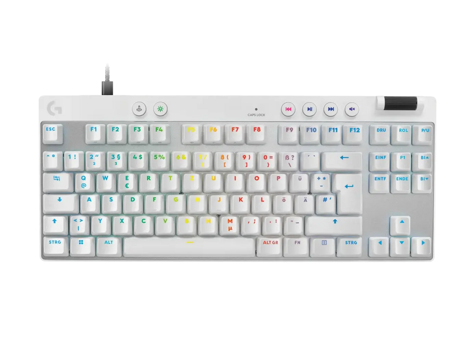 Gaming mechanical keyboard Logitech G Pro X RAPID TKL, Magnetic Analog Switch, White