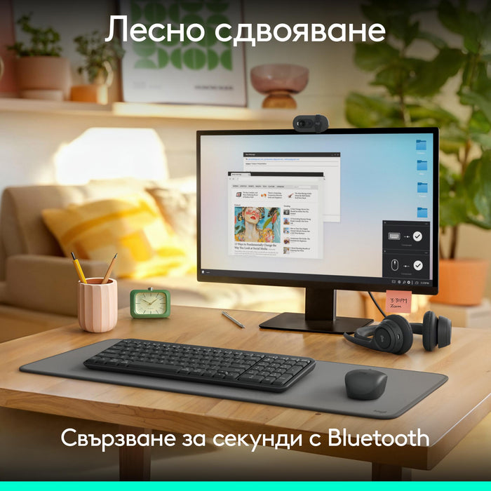 Logitech K250 Graphite Wireless Keyboard - Cyrillic