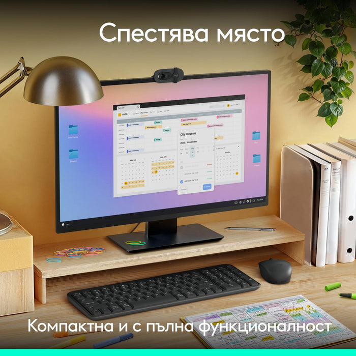 Logitech K250 Graphite Wireless Keyboard - Cyrillic
