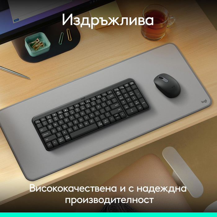 Logitech MK250 Graphite Wireless Keyboard - Cyrillic
