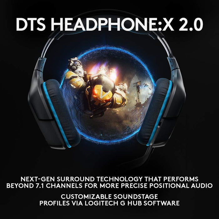 Logitech G432 Gaming Headset, Microphone, Black
