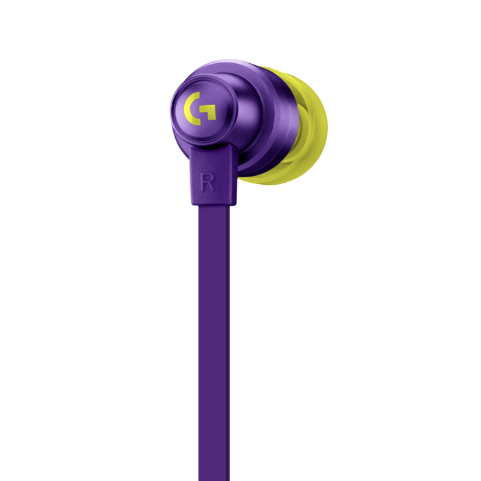 Gaming headset with microphone Logitech G333 In-ear 3.5 mm + USB-C adapter, plugs wired, purple