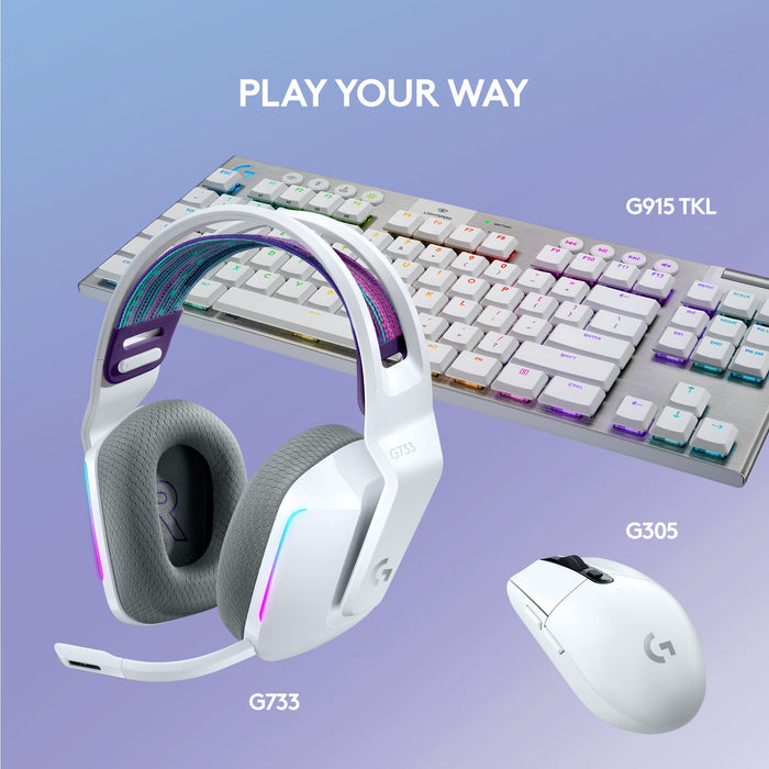 Gaming headset Logitech G733 Lightspeed Wireless RGB, Microphone, White