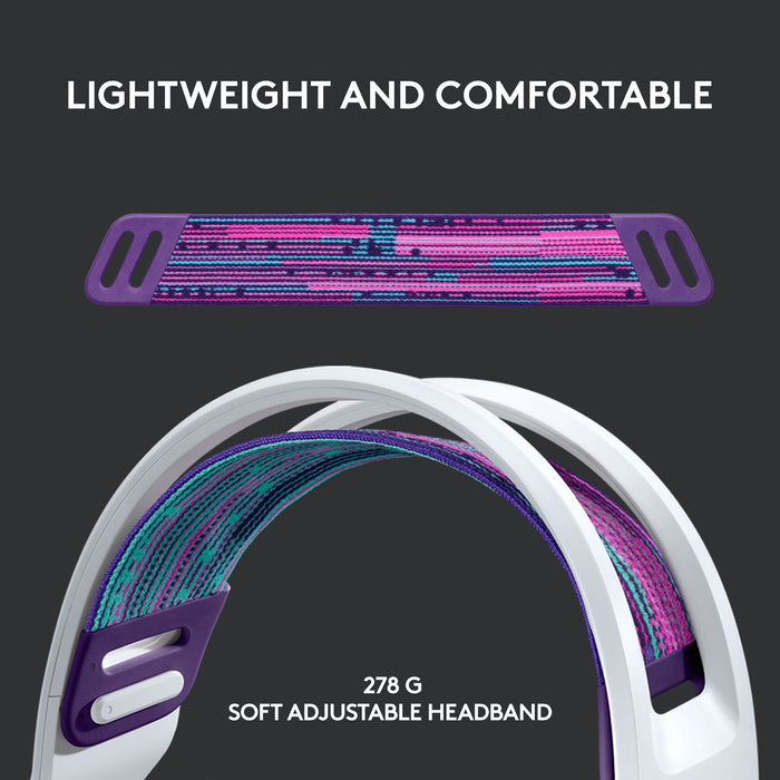 Gaming headset Logitech G733 Lightspeed Wireless RGB, Microphone, White