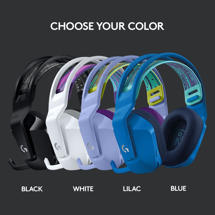 Gaming headset Logitech G733 Lightspeed Wireless RGB, Microphone, White