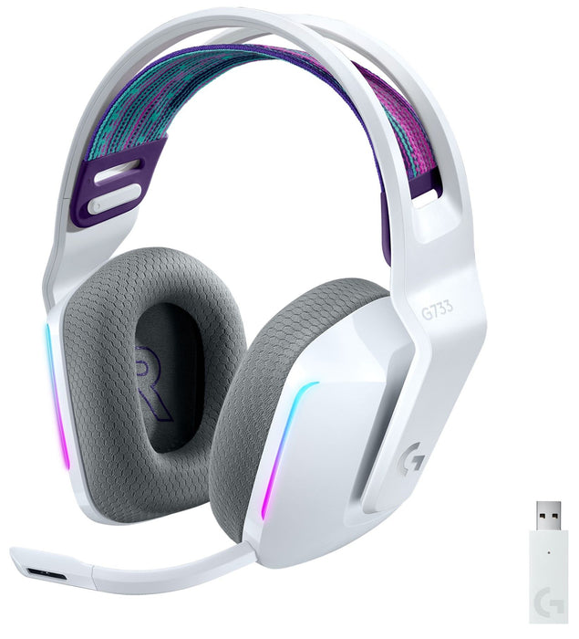 Gaming headset Logitech G733 Lightspeed Wireless RGB, Microphone, White