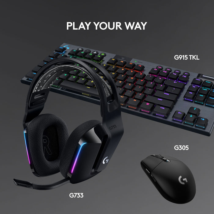 Gaming headset Logitech G733 Lightspeed Wireless RGB, Microphone, Black