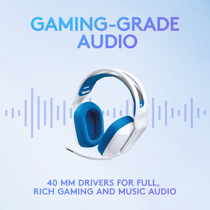 Logitech G335 Gaming Headset, Microphone, White