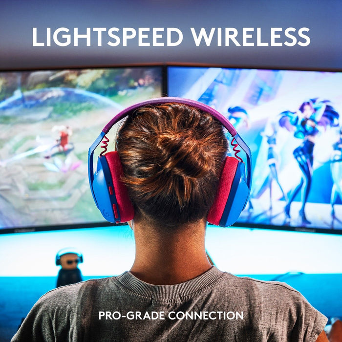 Logitech G435 Lightspeed Wireless Gaming Headset, Microphone, Blue/Pink