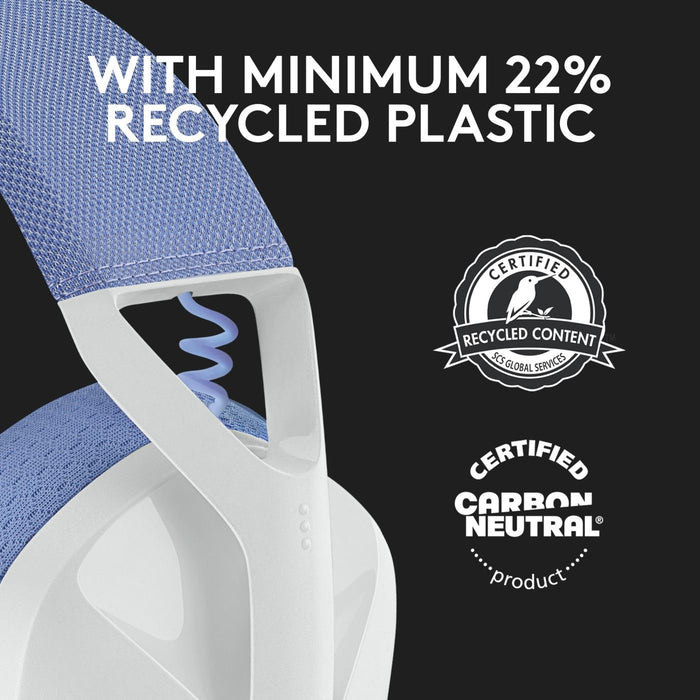 Gaming wireless headset Logitech G435 Lightspeed Wireless, Microphone, White